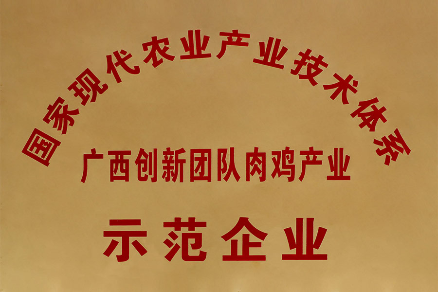 國家現(xiàn)代農(nóng)業(yè)產(chǎn)業(yè)技術(shù)體系-廣西創(chuàng)新團隊肉雞產(chǎn)業(yè)示范企業(yè)